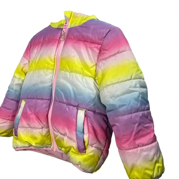 Carter’s Girls Rainbow Puffer Coat 4t - Picture 3 of 10